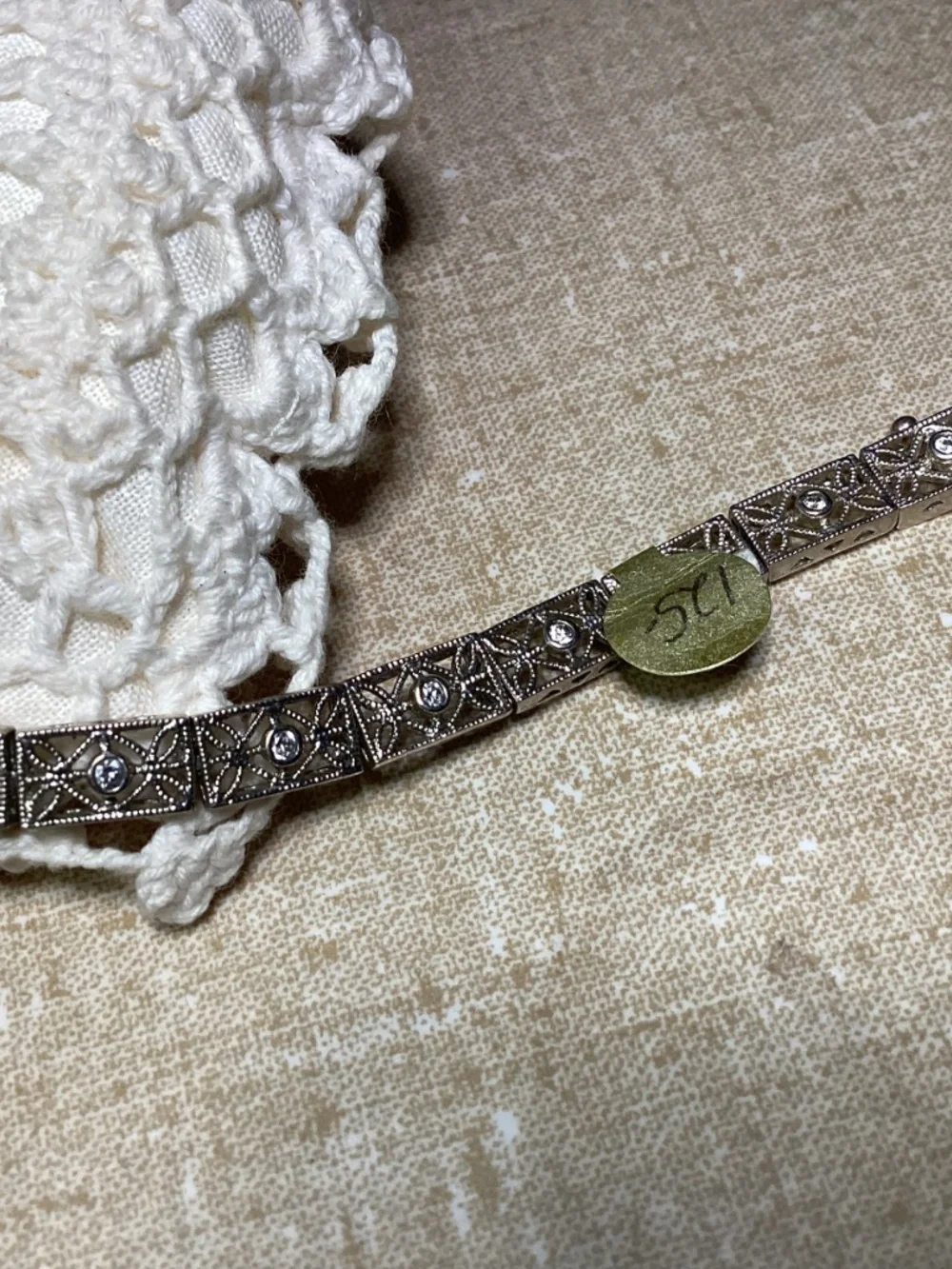 Sterling Silver  Link Bracelet, Designer Vintage Style QSECURE CLASP 925 - Picture 5 of 14